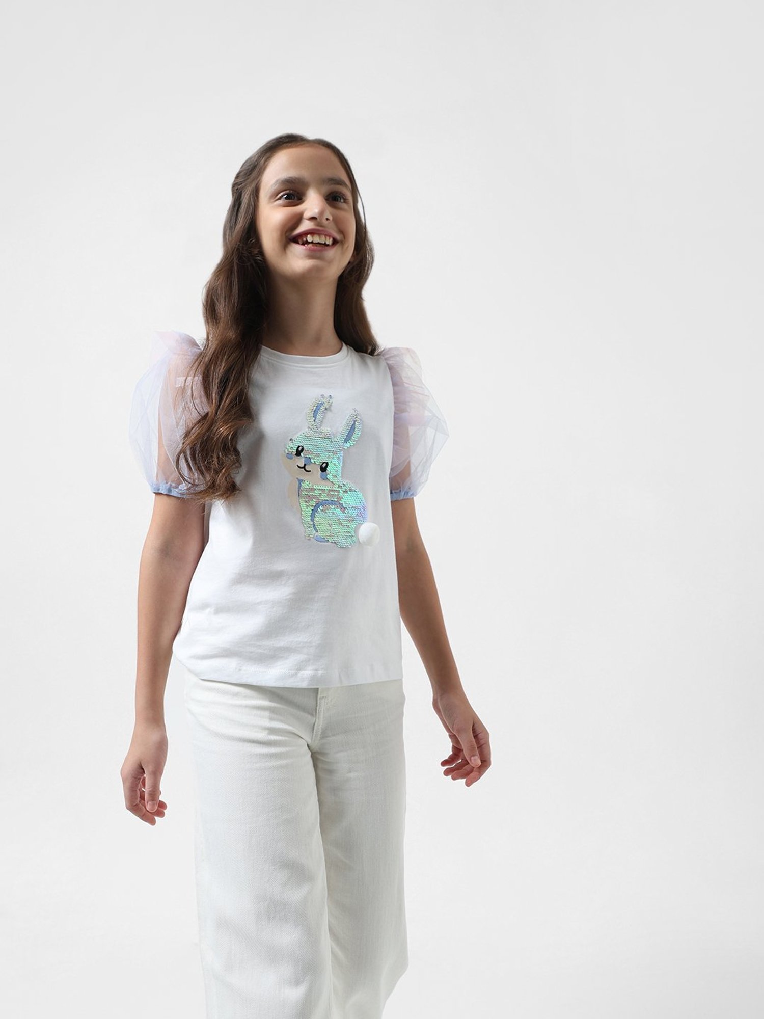 VERO MODA GIRL White Embellished Top