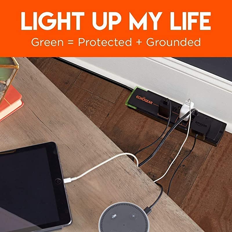 8 Outlet Surge Protector Power Strip - Slim Design Can Power & Protect Your Entire TV, Office, Or Gaming Setup - Advanced Surge Suppressor with 3420 Joules of Protection