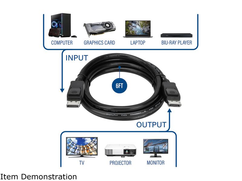 DisplayPort Cable with Latches MM DP to DP 1080p 50ft P580050
