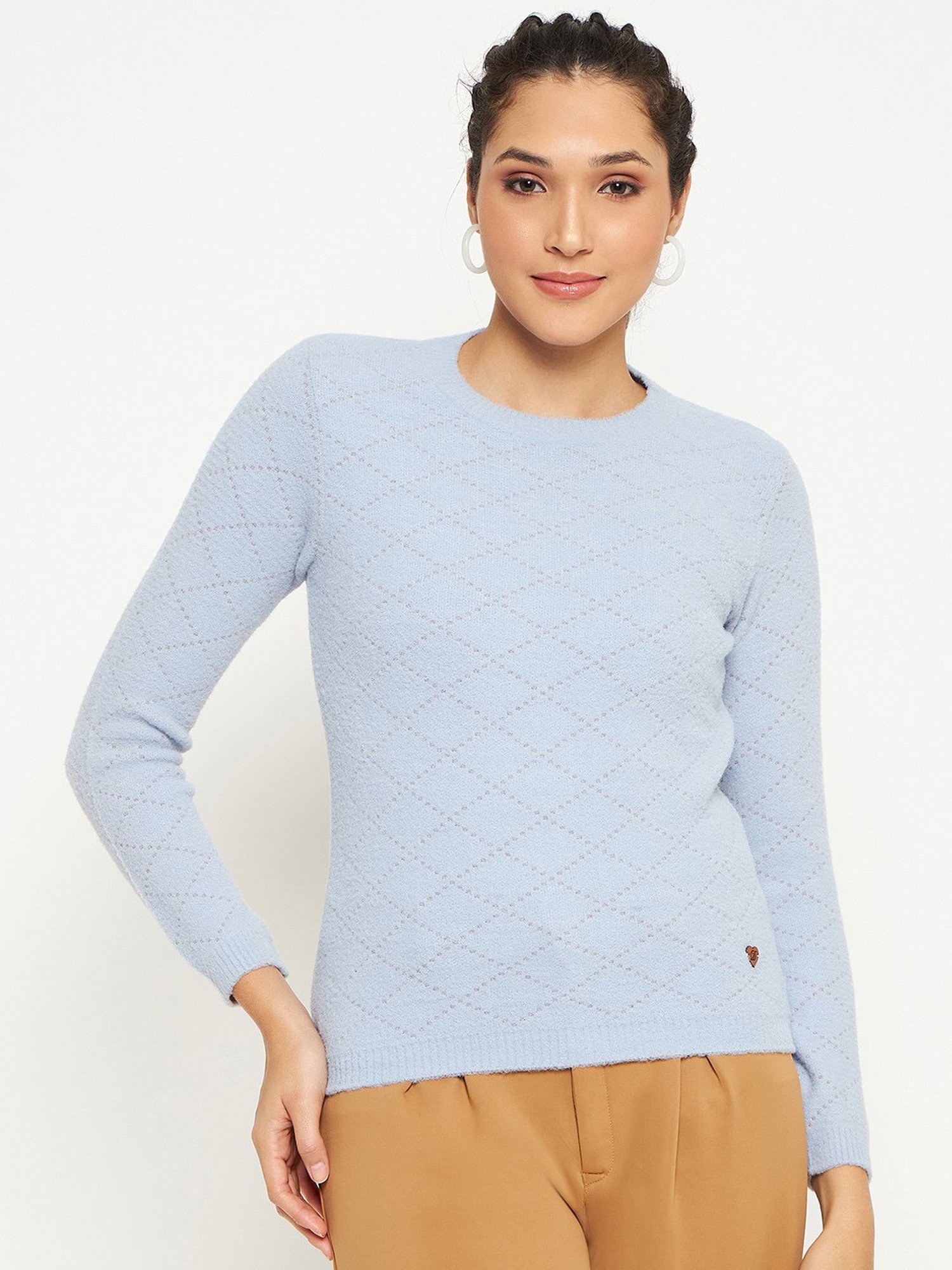 Duke Sky Blue Geometric Print Pullover