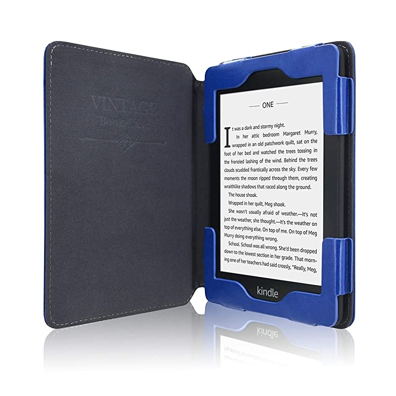 Case Fits All-New Kindle 10th Generation 2019 and 8th Gen 2016 ONLY (NOT FIT Kindle Paperwhite/Kindle Oasis), Folio Smart Leather Cover with Auto Wake Sleep & Front Pocket, Royal Blue