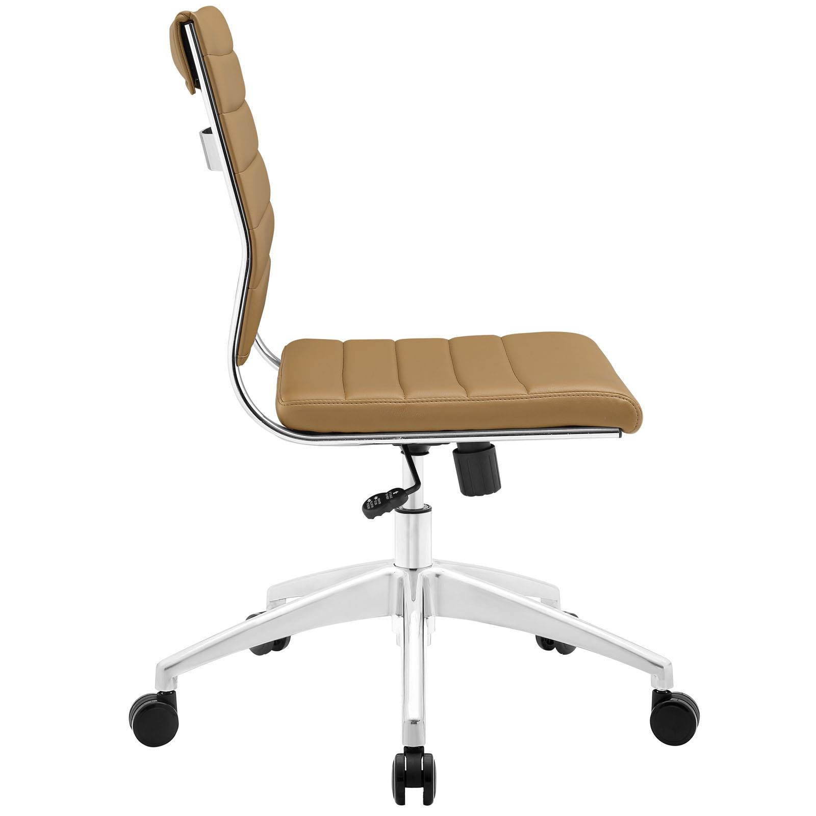 Jive Armless Mid Back Office Chair in Tan