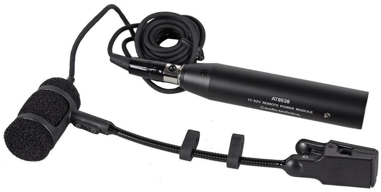 Audio Technica PRO 35 PRO35 Condenser ClipOn Instrument Microphone+2 1/4" Cables