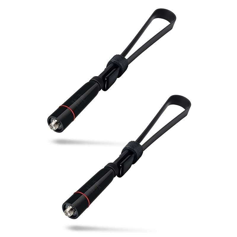 SMAFemale Handheld Dual Band Antenna 153Inch Super Foldable VHFUHF 144430Mhz Antenna for BaoFeng uv5r uv82 f8hp BFF8+ Kenwood Radios 2 Pack