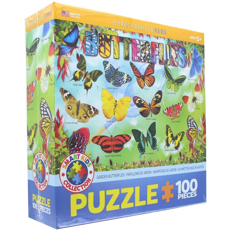 Eurographics Inc. Garden Butterflies 100 Piece Jigsaw Puzzle