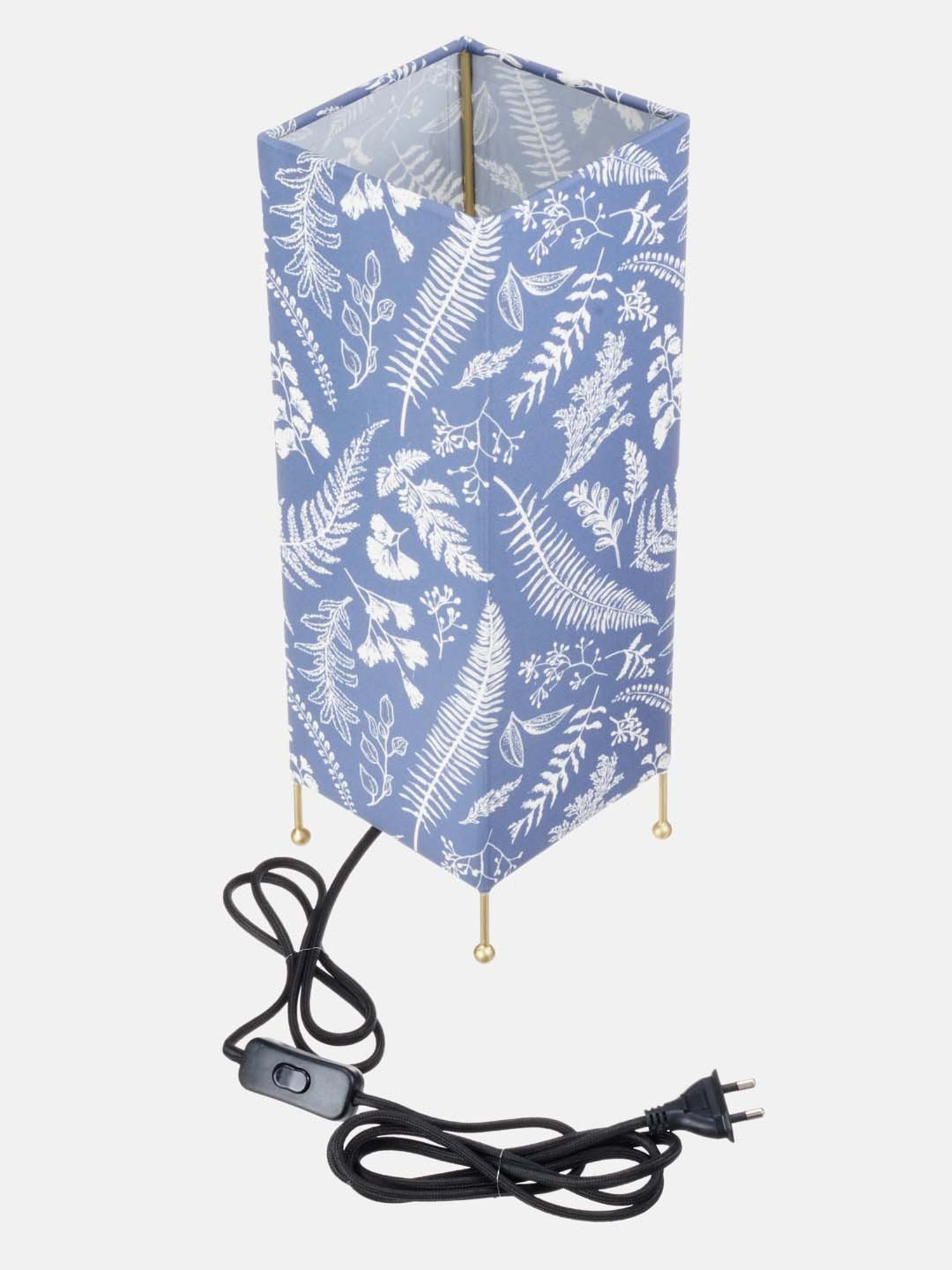 Fabindia 'Advait' Blue & White Iron Wire Ambient Table Lamp - Set of 1