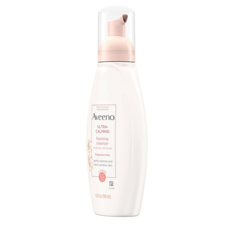 Unscented Aveeno Ultra-Calming Foaming Cleanser For Sensitive Skin - 6 fl oz