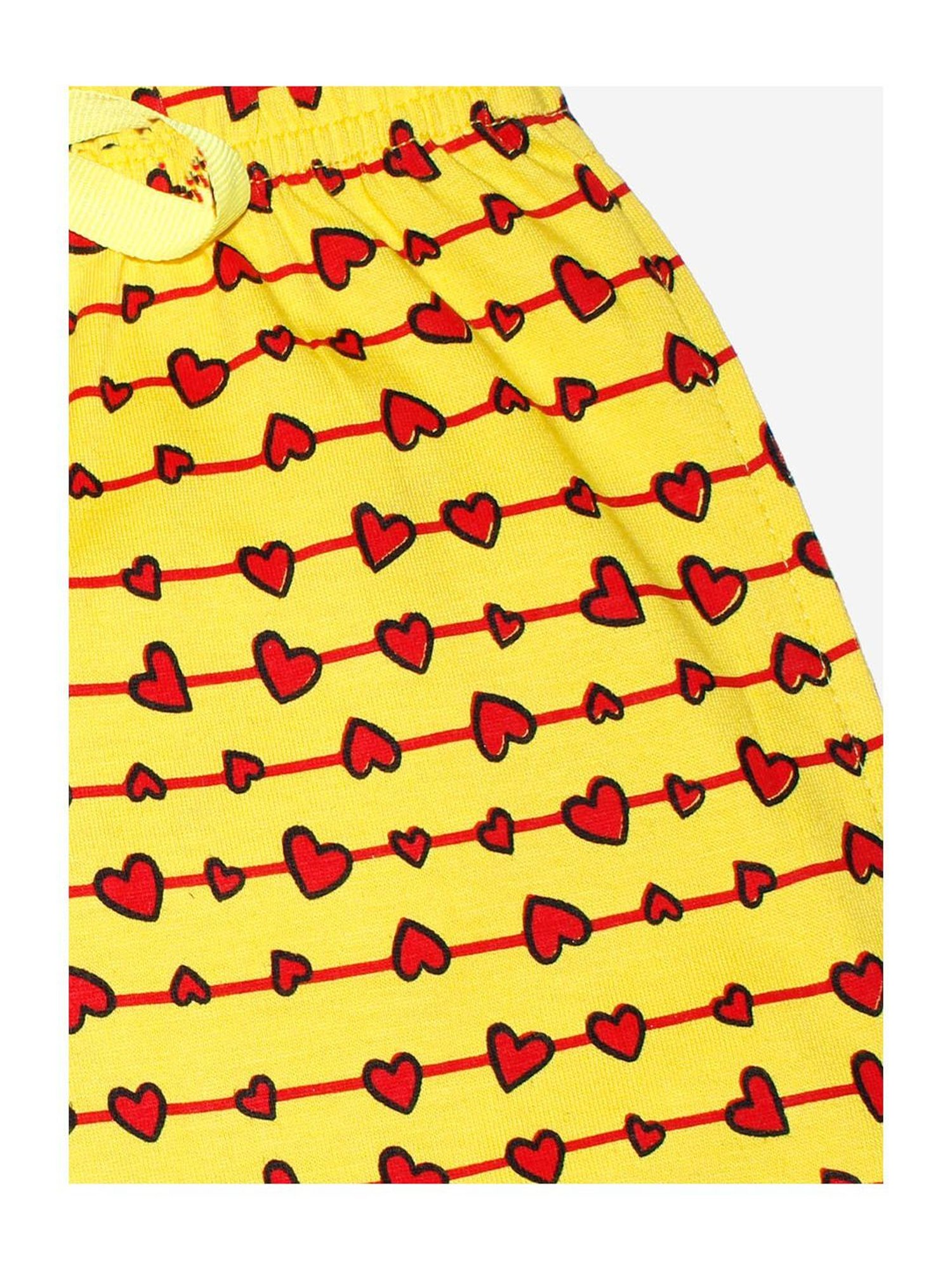 HELLCAT Kids Yellow & Navy Printed Shorts (Pack Of 2)