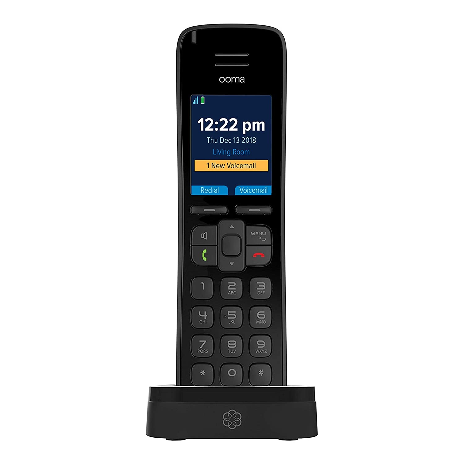 Ooma Telo VoIP Free Internet Home Phone Service and HD3 Handset. Affordable landline Replacement. Unlimited Nationwide Calling & HD3 Handset Cordless Phone with Picture Caller-ID and HD Voice Quality