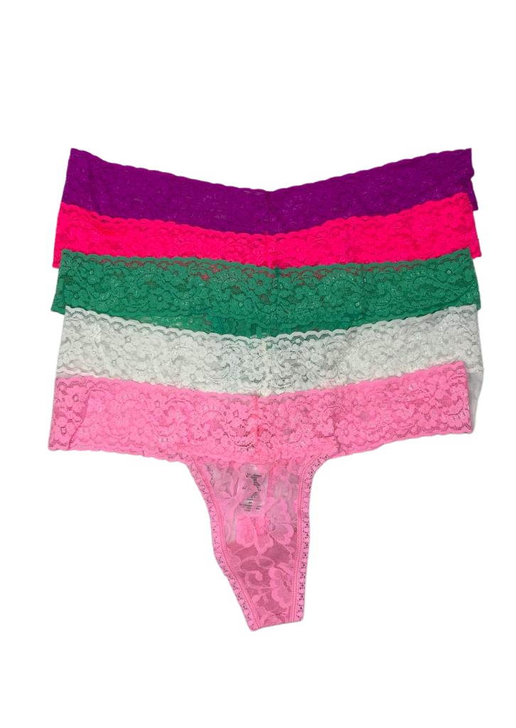 5 PACK New Womens Low Rise Lace Cheeky Brief Supersoft Underwear Panties M-XXL