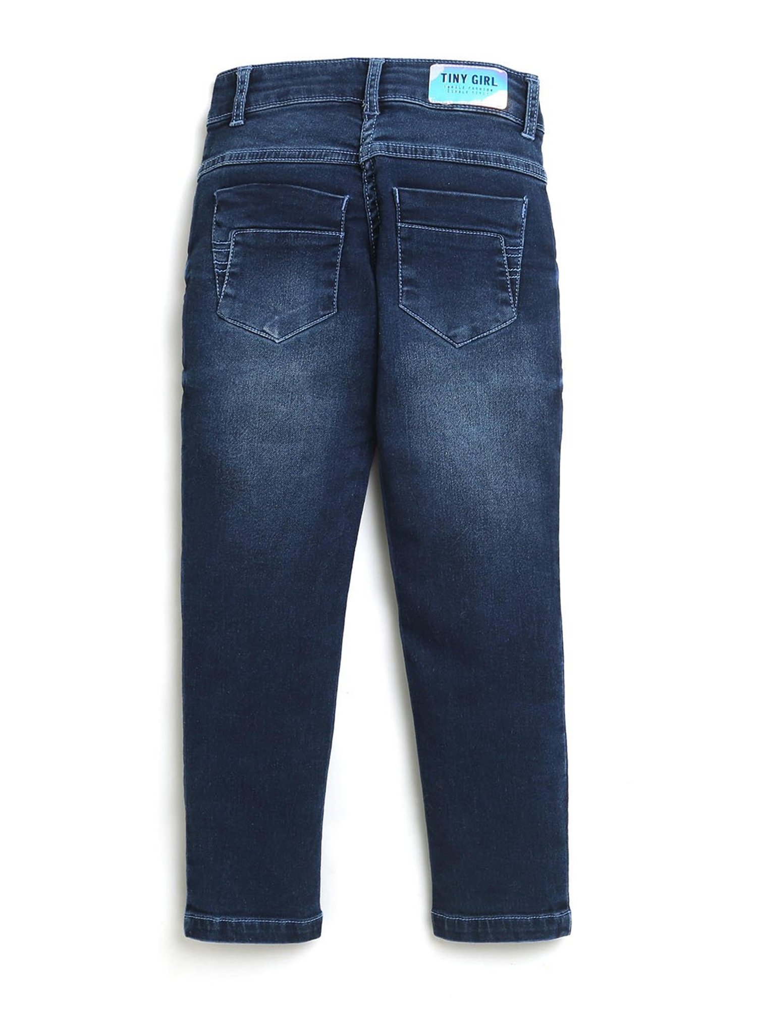Tiny Girl Blue Solid Jeans