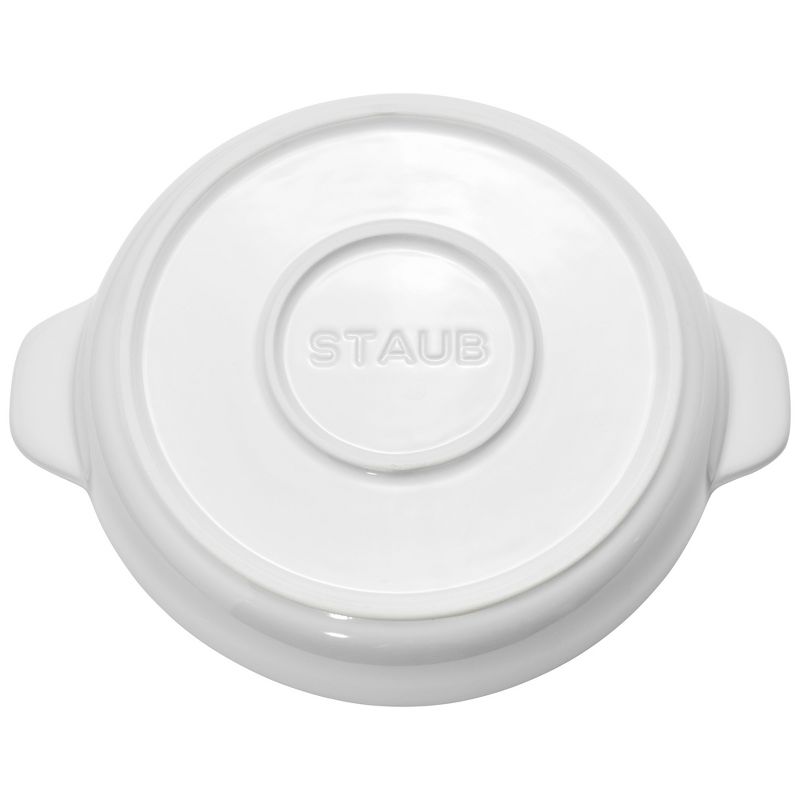 Staub Ceramics 8-inch Round Covered Brie Baker - White
