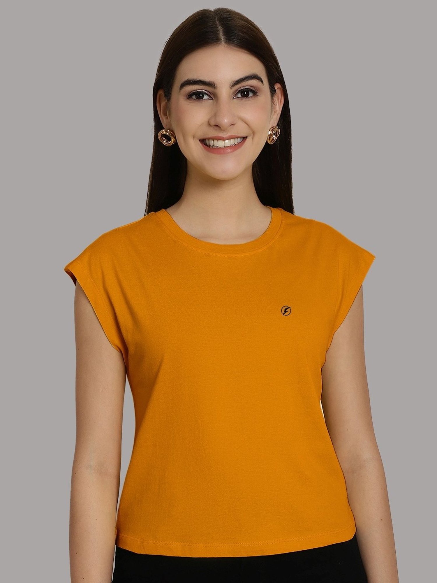 Friskers Red & Yellow Slim Fit Sports T-Shirts - Pack Of 2