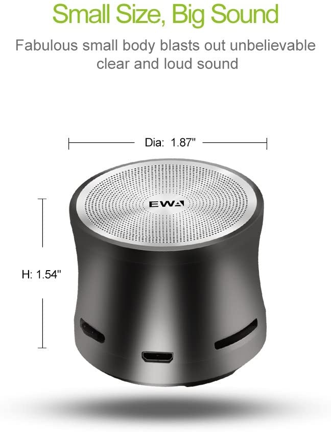 Mini Bluetooth Speaker with bass Radiator, Enhanced Impactive Bass, Portable Loud Speake, Perfect Travel Wireless Speaker for Home, Hiking and More