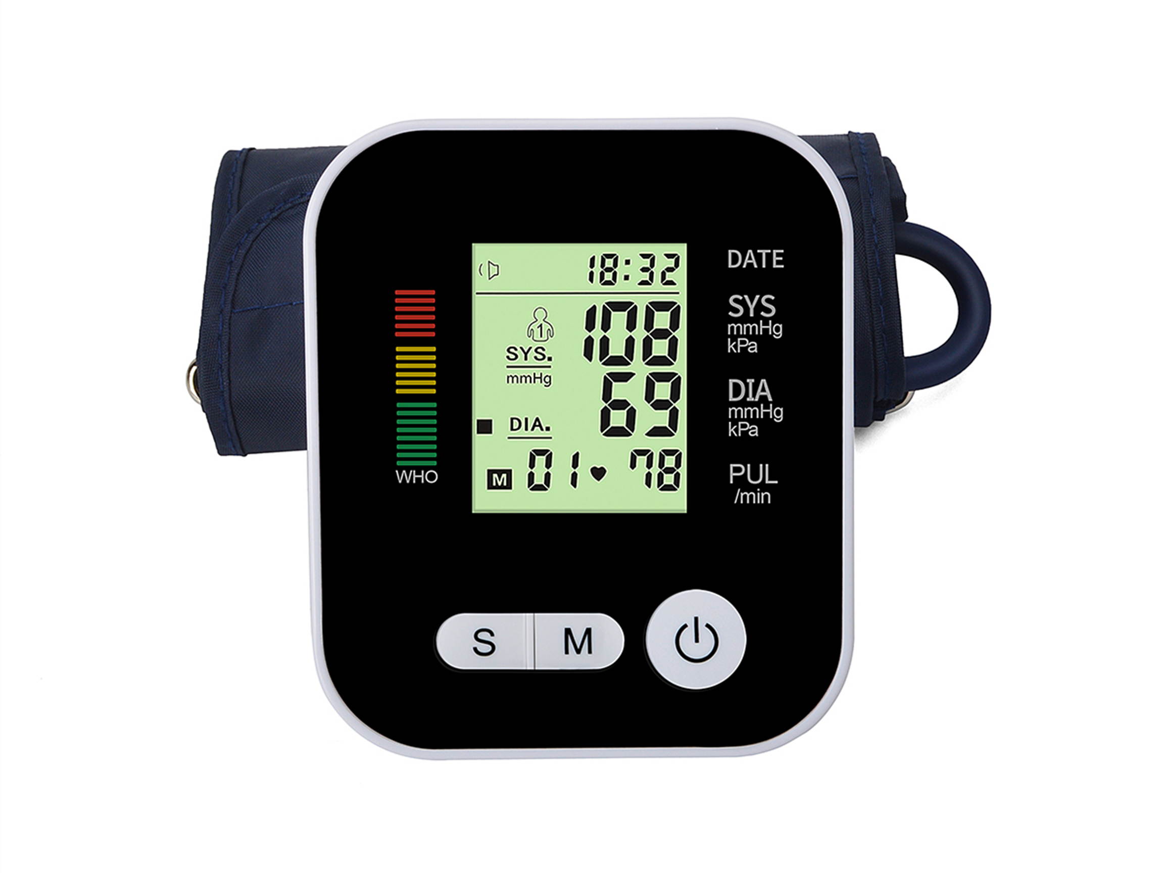 HYS Digital LCD Wrist Blood Pressure Monitor Heart-Beat Rate Pulse Meter Measure