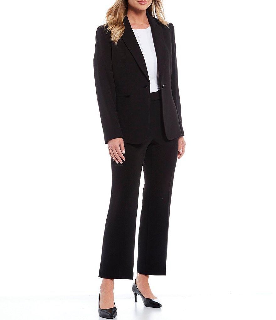 Preston & York Harper Ruffle Short Sleeve Crew Neck Knit Top