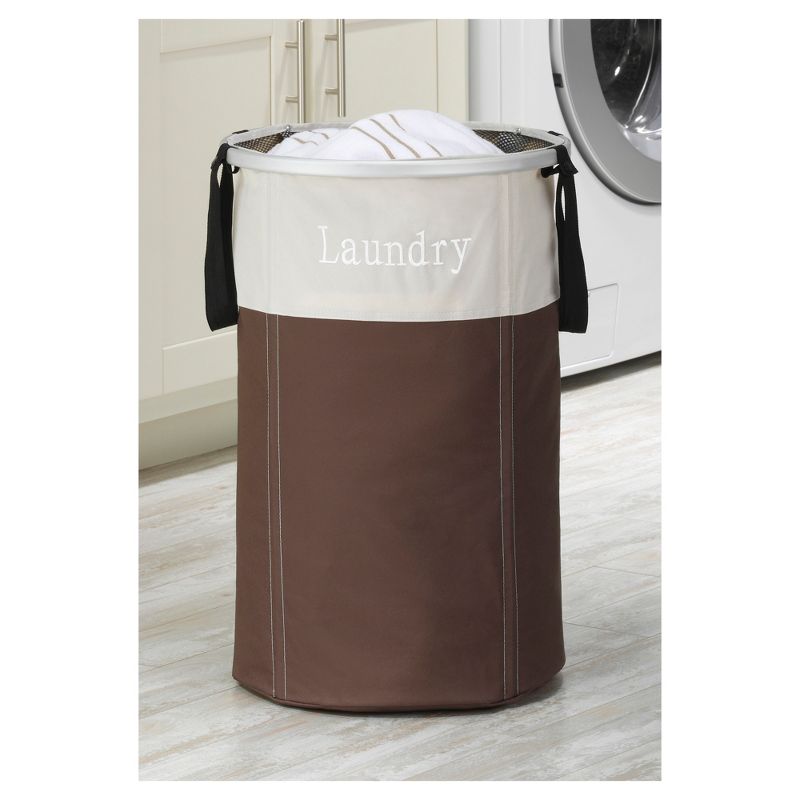 Household Essentials Rolling Laundry Hamper Storage Cart Natural/Light Ash