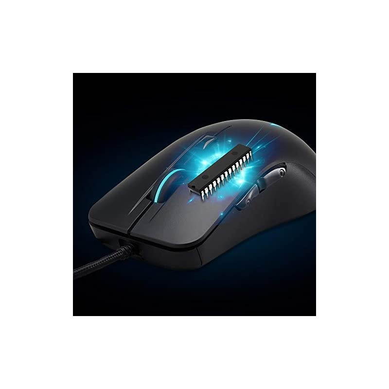 Predator Cestus 310 Gaming Mouse: 4200 On-The-Fly DPI - Breathing Backlit - 6 Button Design - Pixart 3519 Sensor - Black (PMW910)