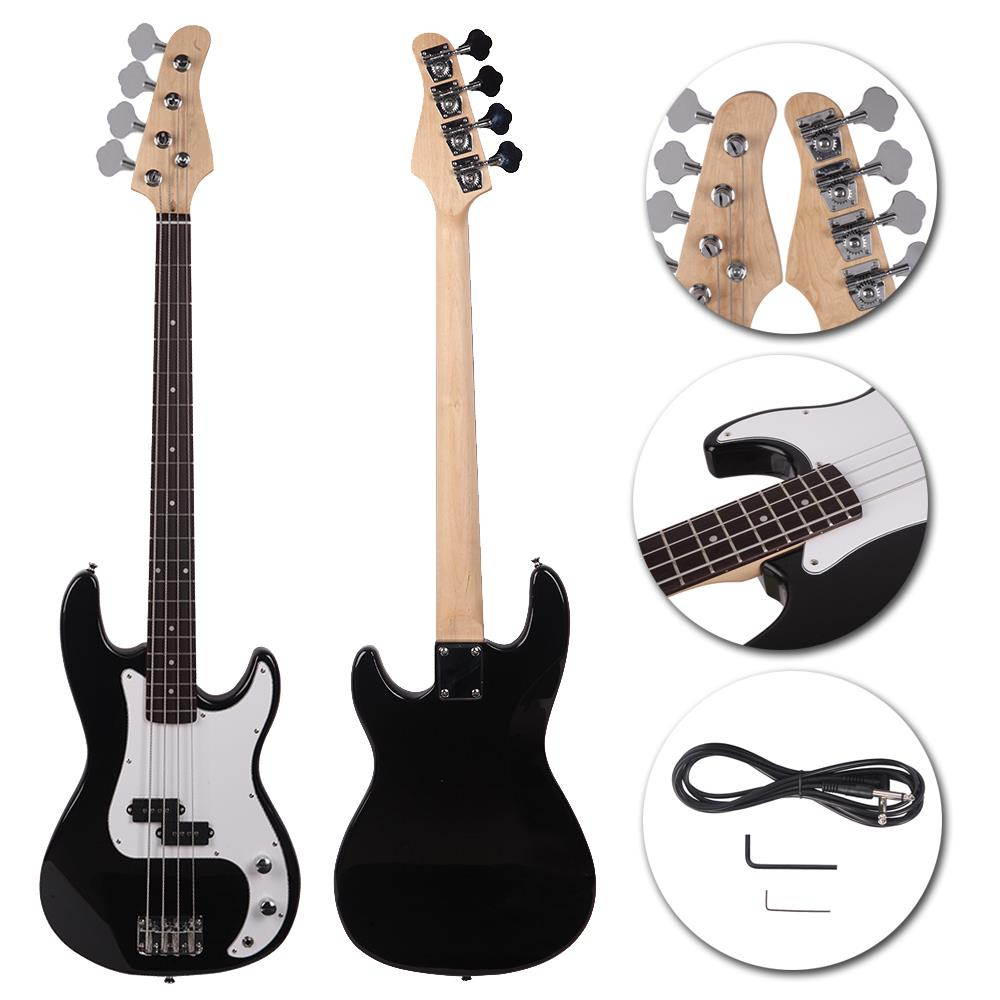 Fashion Black 4-String Electric Bass Guitar Burning Fire Style