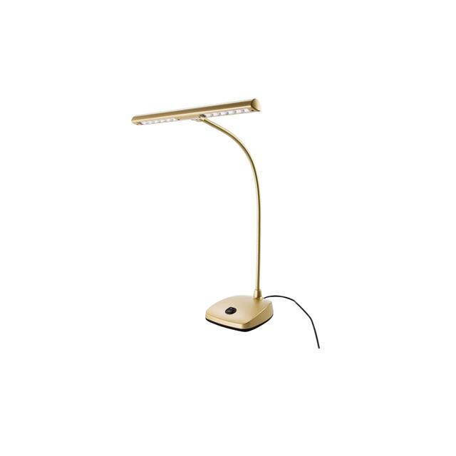K&M 12297 12 LED Gooseneck Piano Lamp, Gold-Colored #12297-090-40