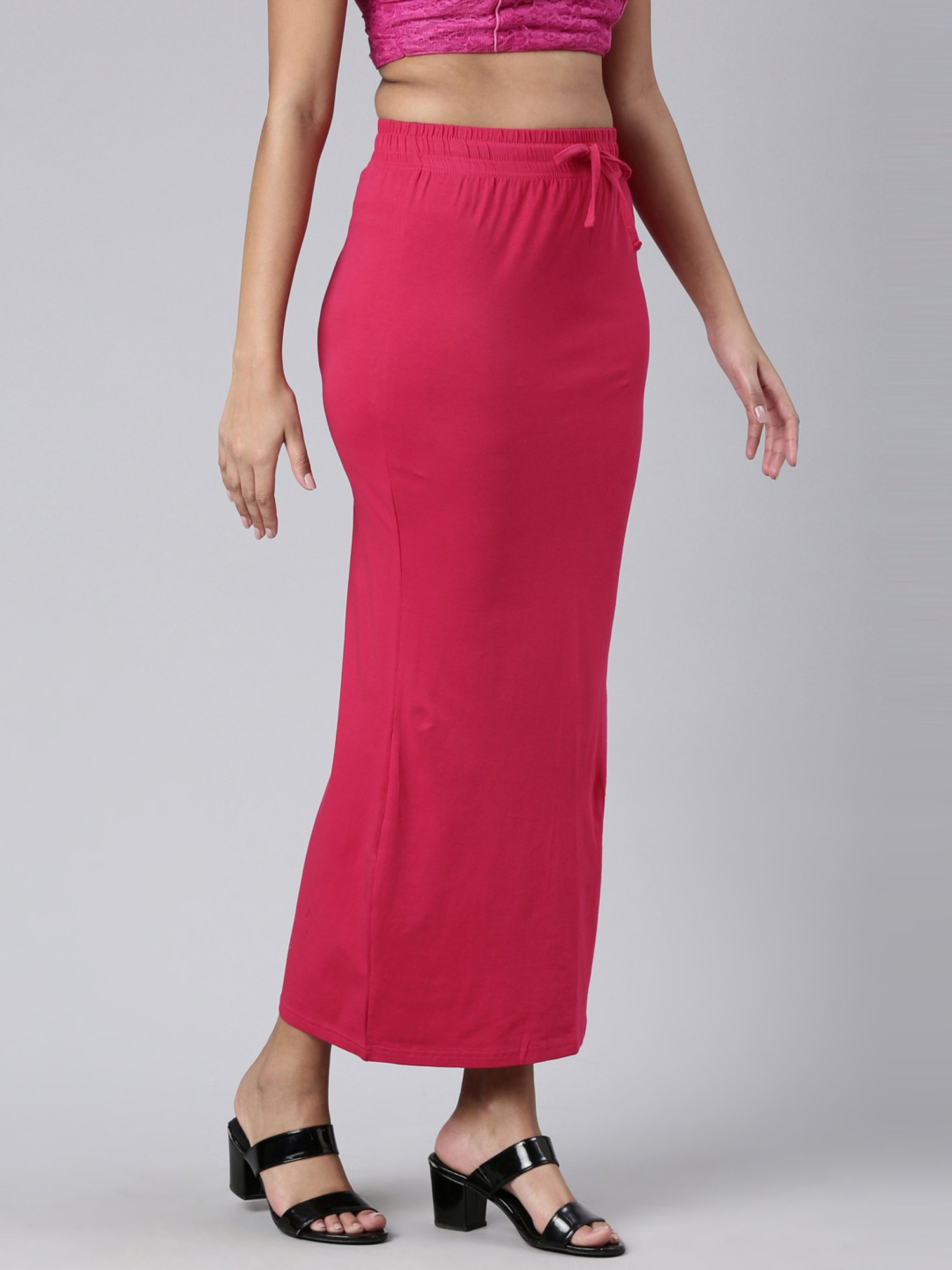 JCSS Red Cotton Saree Shapewear