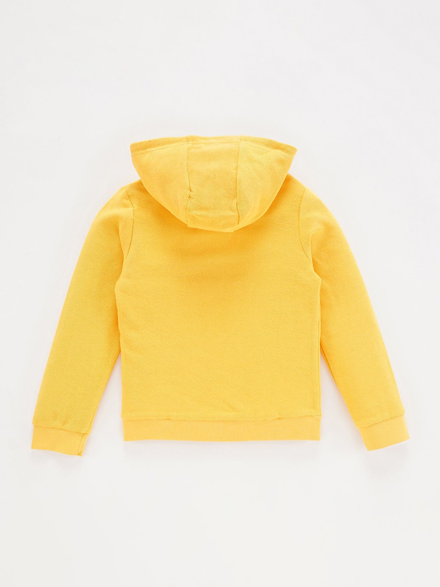 Ed-a-Mamma Kids Yellow Embroidered Full Sleeves  Hoodie
