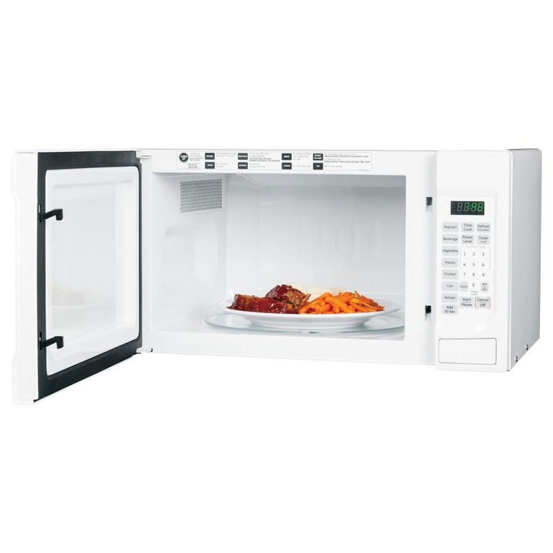 GE 1.4 Cubic Foot 1100 Watt Countertop Microwave, White (Manufacturer Refurbished)
