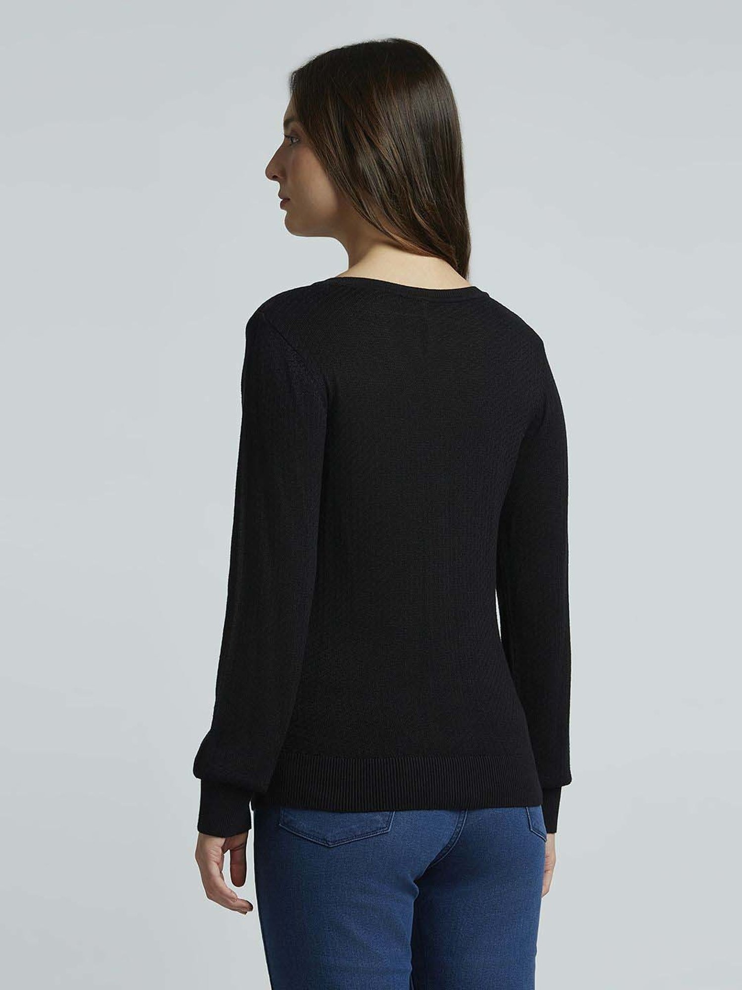 Pepe Jeans Black Self Pattern Top