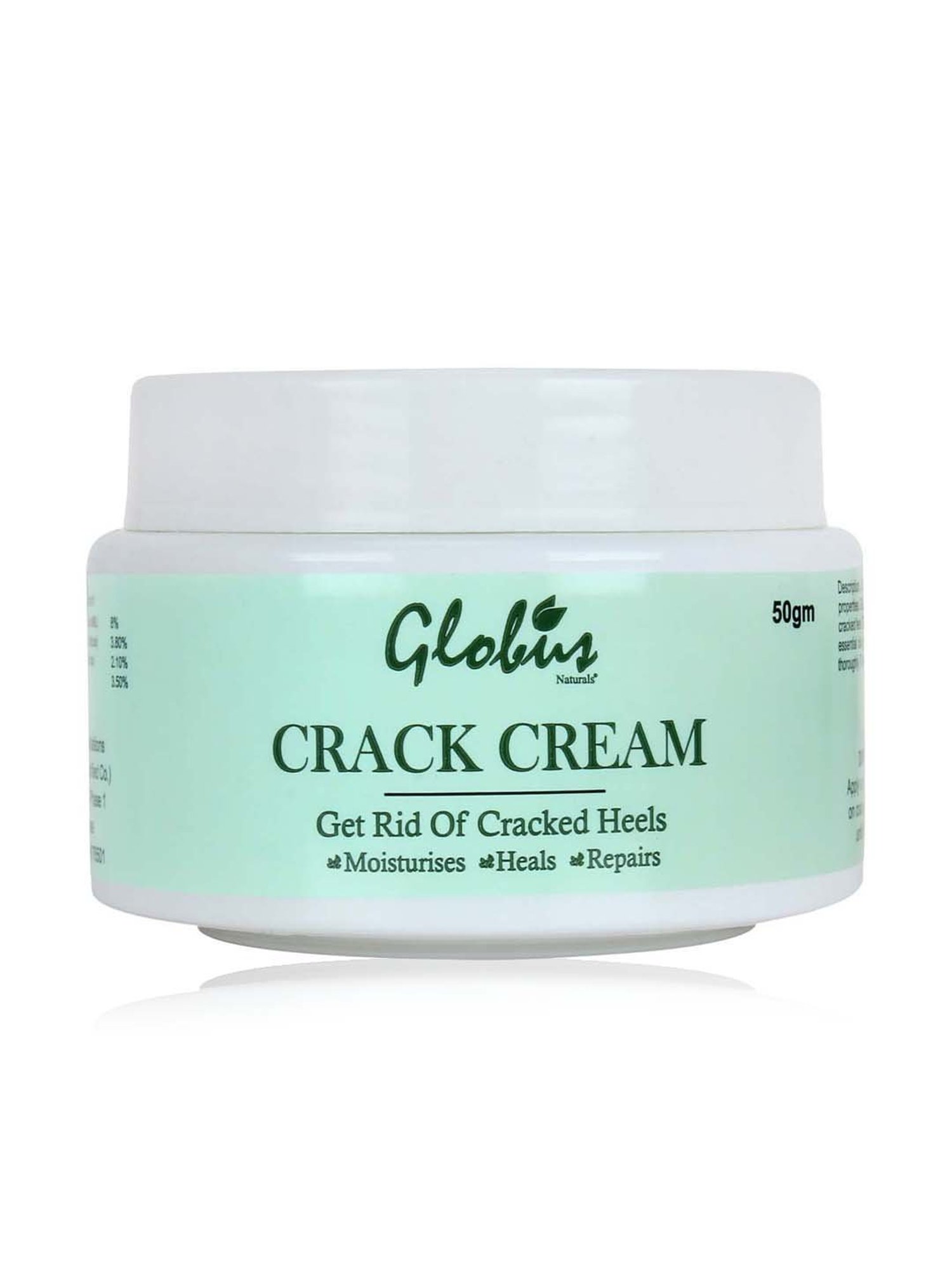 Globus Naturals Crack Cream for Dry Cracked Heels & Feet - 50 gm