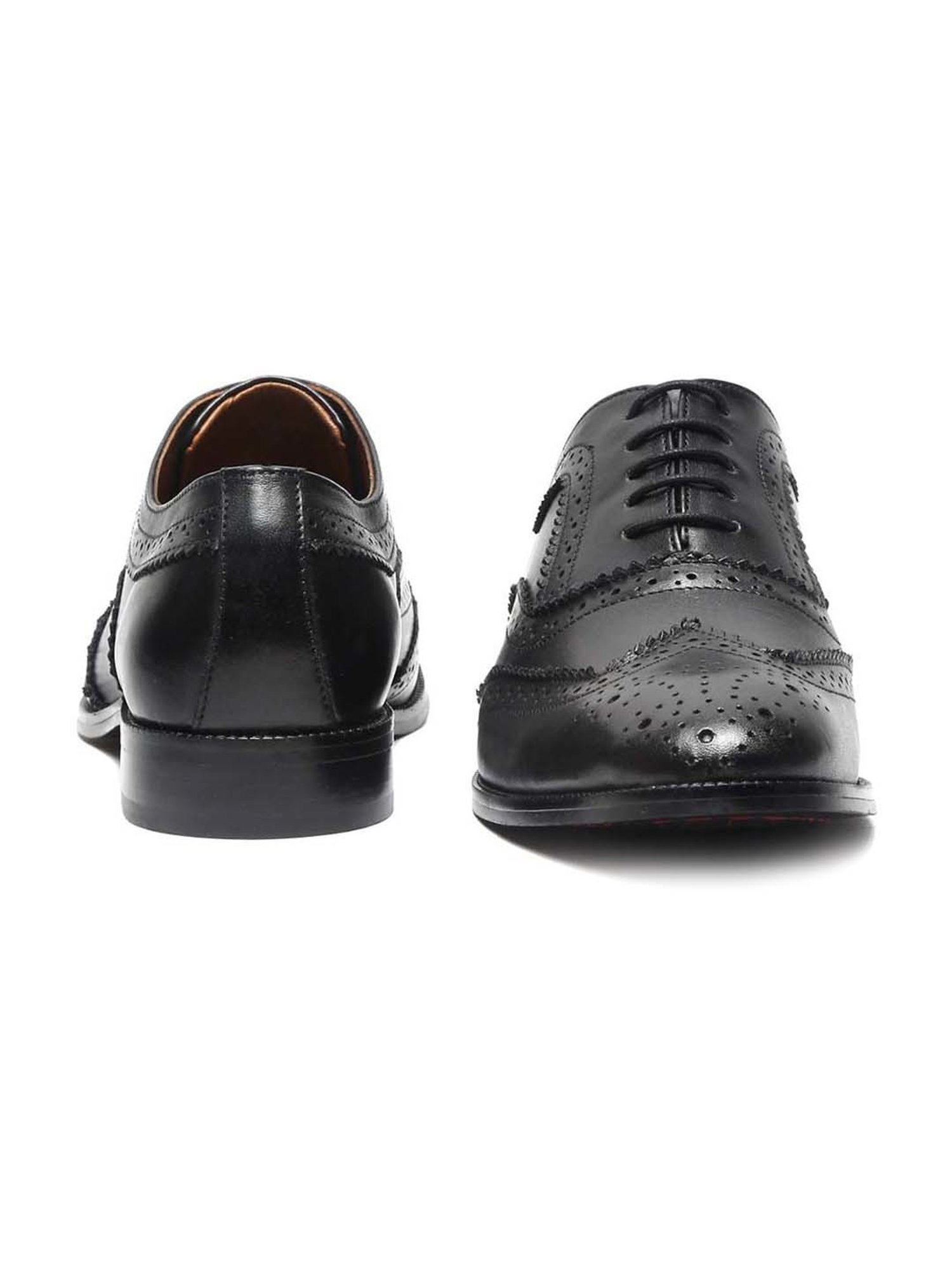 Louis Stitch Men's Obsidian Black Brogue Shoes