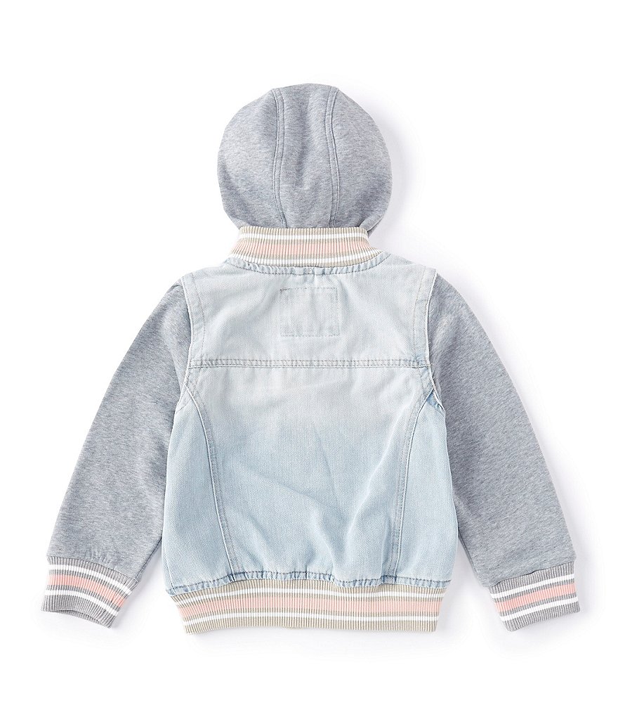 Urban Republic Little Girls 4-6X Denim Bomber Two-Fer Jacket