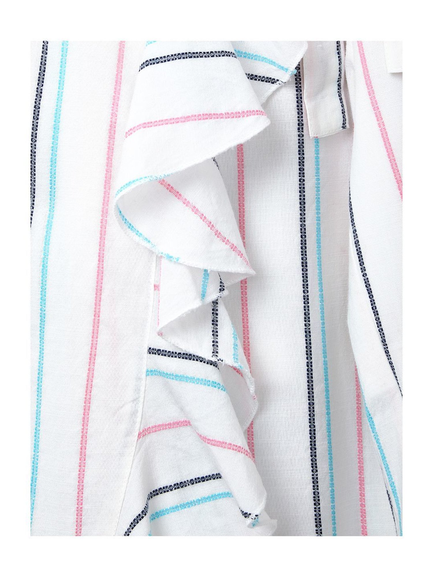 Cub McPaws Girls White & Pink Striped Palazzo