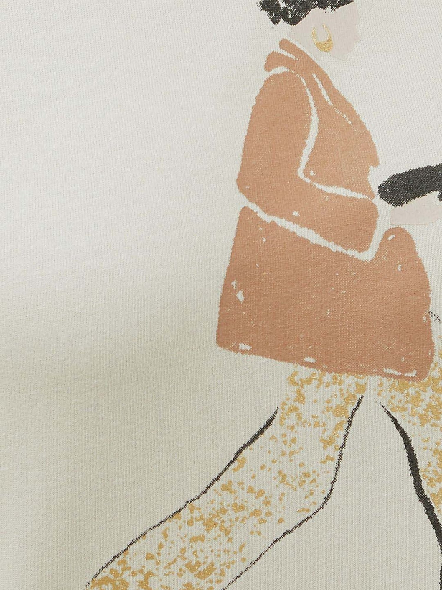 Fame Forever by Lifestyle Beige Cotton Printed Sweatshirt