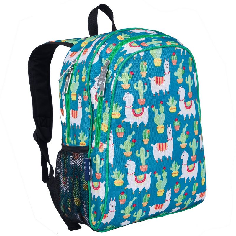 Wildkin Llamas and Cactus Green 15 Inch Backpack