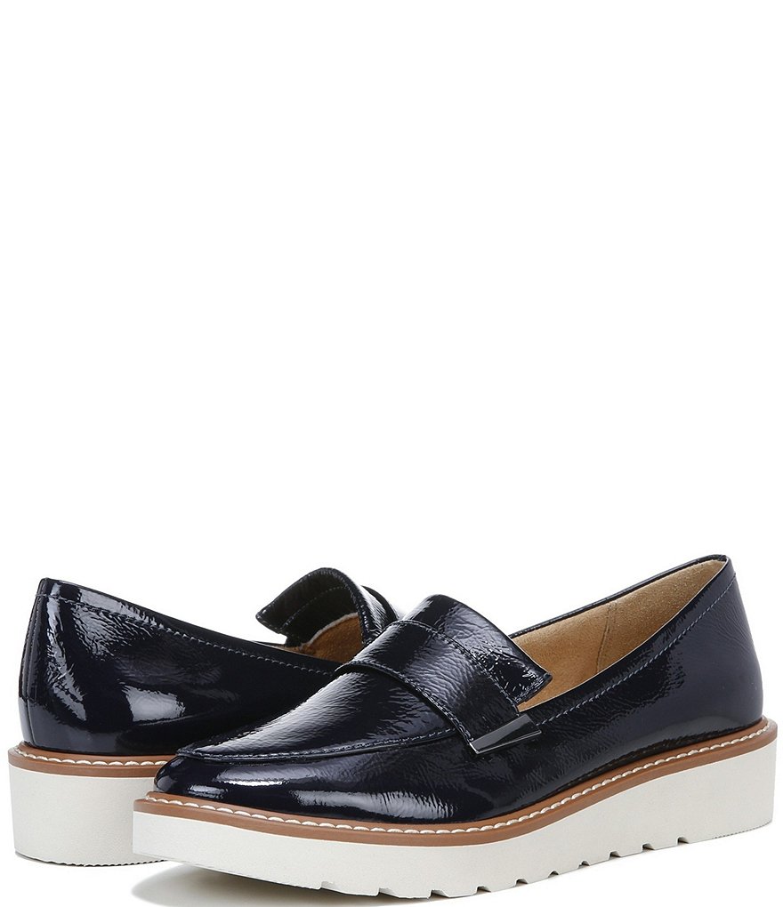 DKNY Eli Leather Logo Hardware Strap Loafers