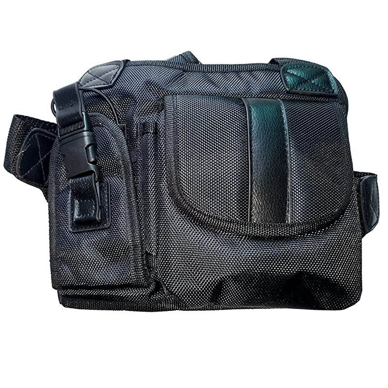 Universal Hands Free Chest Harness Bag Holster for Two Way Radio Rescue Essentials Leather Black