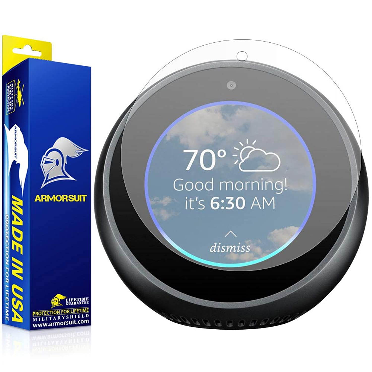 ArmorSuit MilitaryShield Anti-Glare Screen Protector for Amazon Echo Spot - [Max Coverage] Anti-Bubble Matte Film