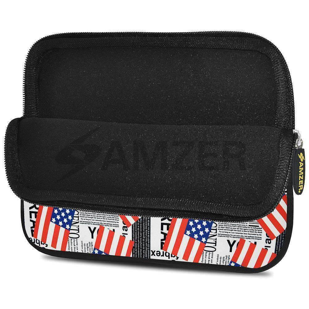 AMZER 7.75 Inch USA Flag Neoprene Sleeve Pouch Case Cover For Tablets
