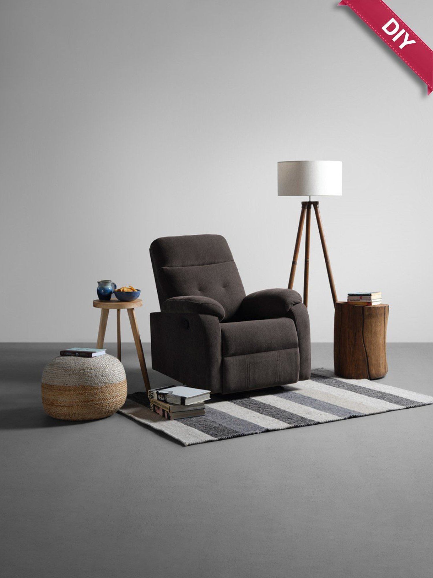 Durian Berry Black Premium Leatherette 2 Seater Sofa