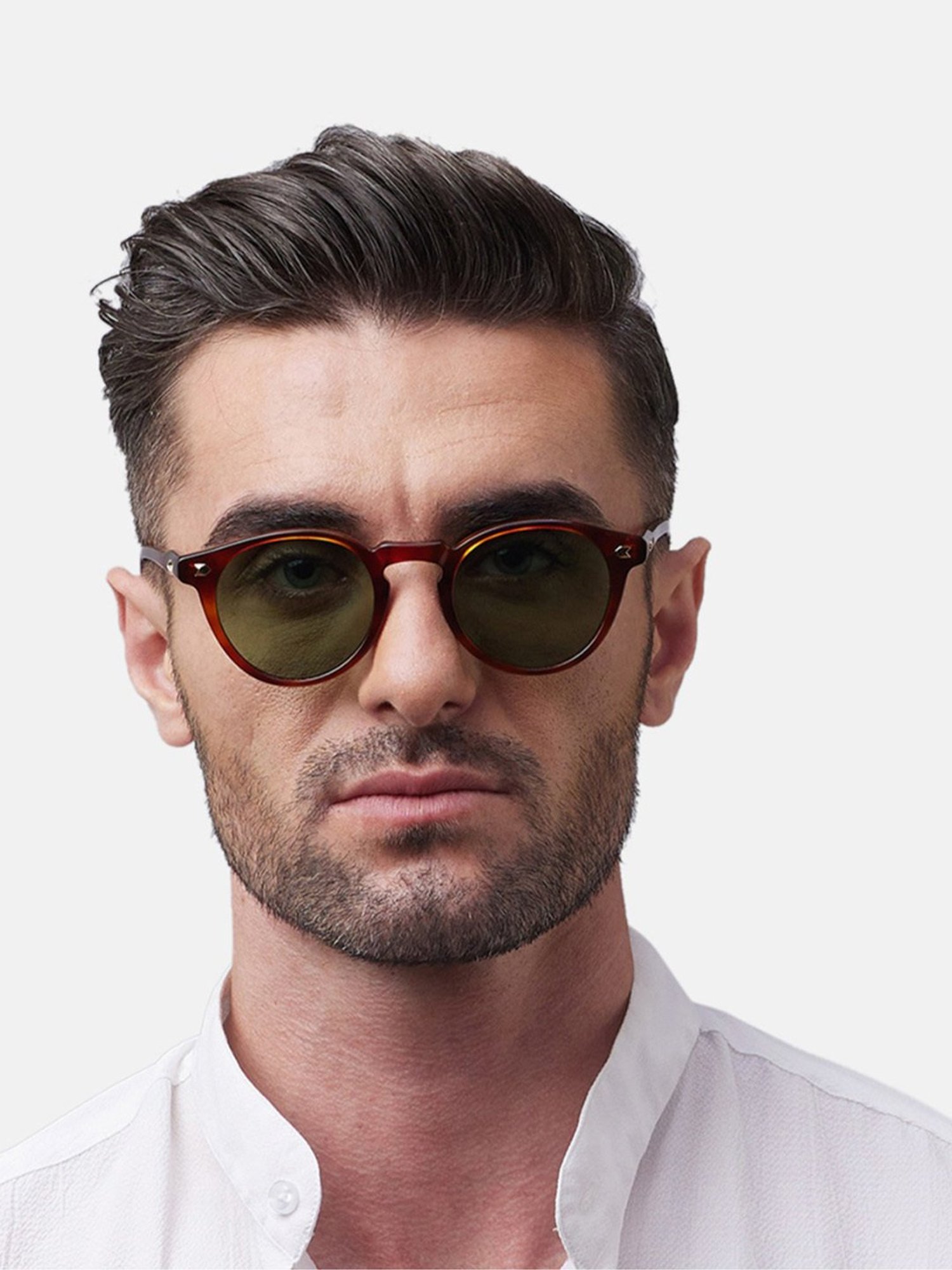 Shisen Fox Miyoko Havana Rectangular Unisex UV Protection Sunglasses -49 mm