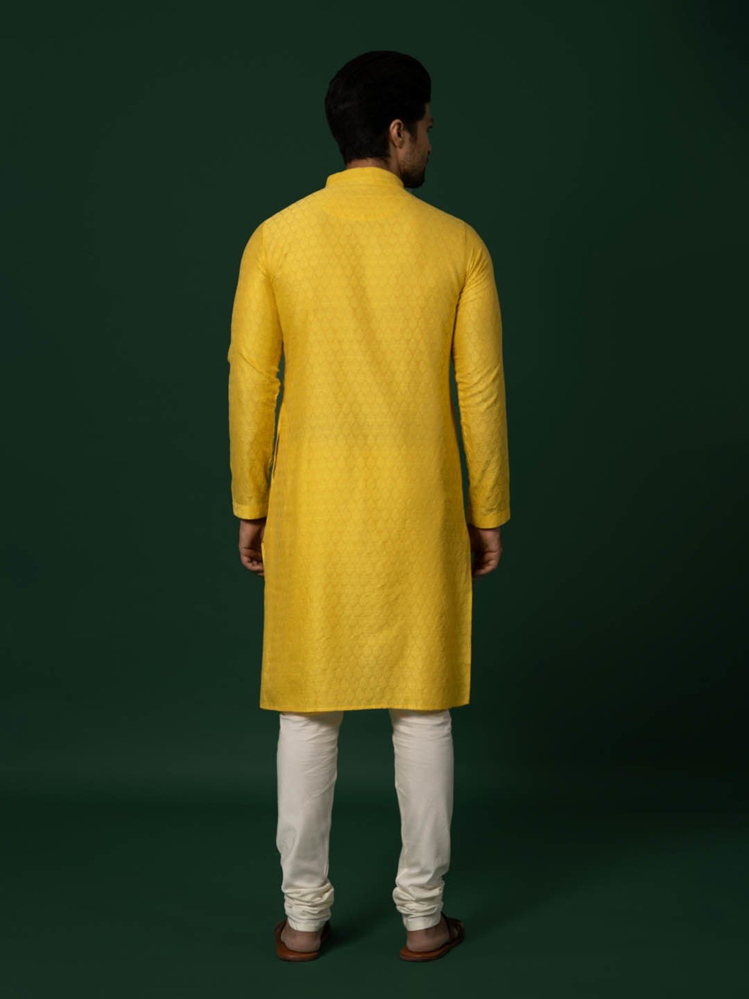 Manthan Fawn & White Regular Fit Kurta