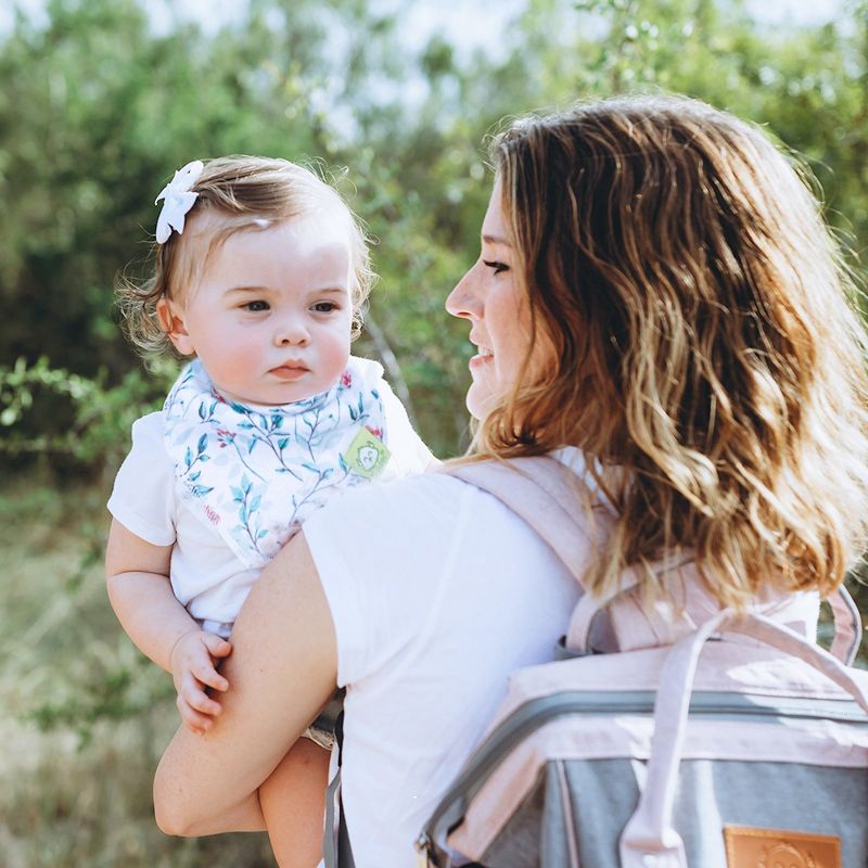 KeaBabies 10-Pack Organic Cotton Baby Bandana Drool Bib Set 8-Pack, "Tea Party" Multicolored