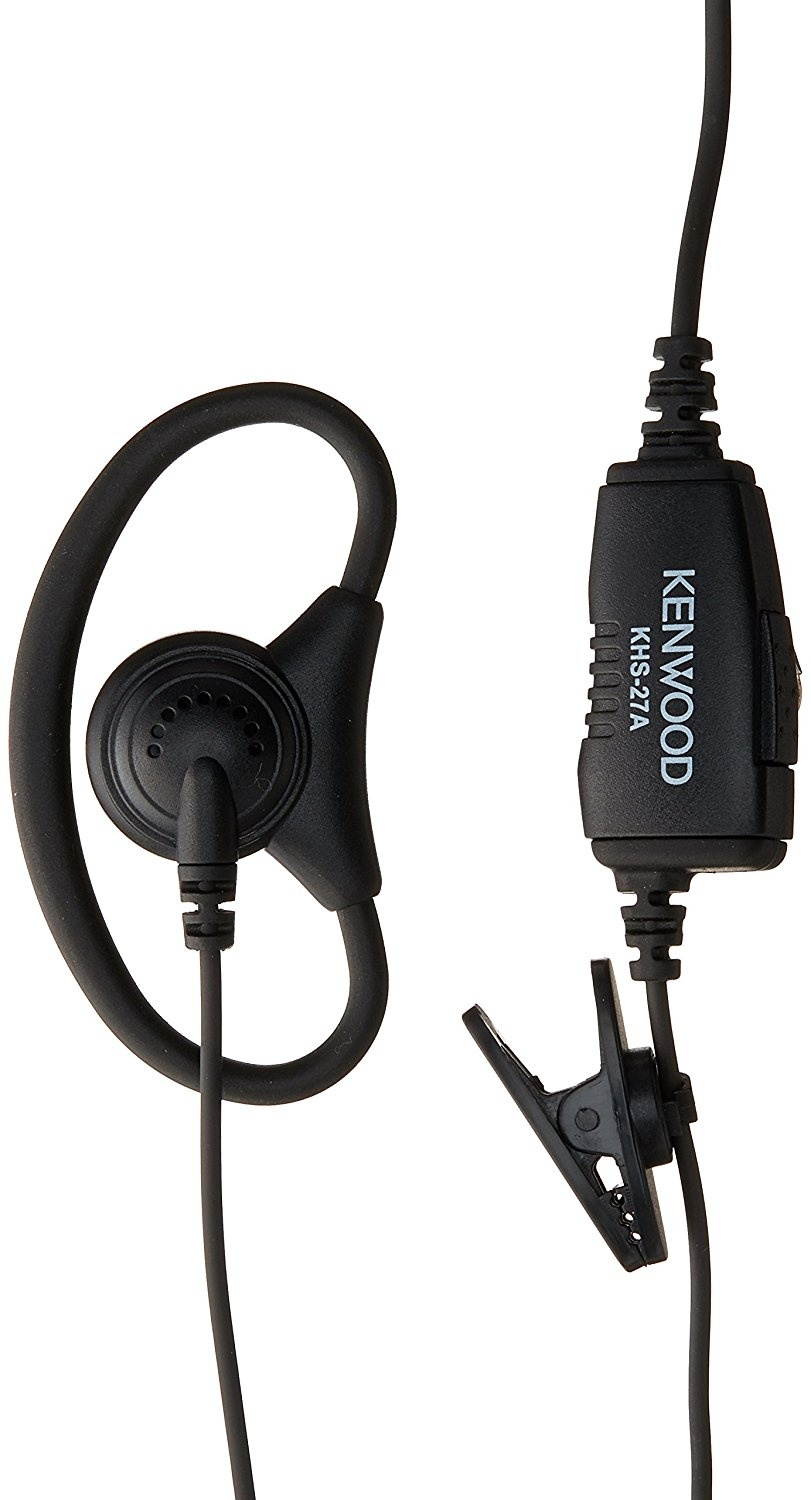 Clip Microphone Headset With Earphone For Tk Model Radios Kenwood KHS-27