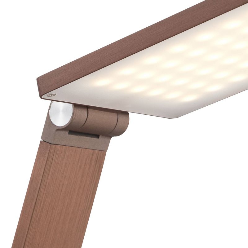 Possini Euro Design Modern Desk Table Lamp LED Touch On Off French Bronze Aluminum Metal Adjustable Head for Living Room Office