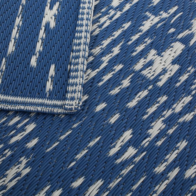 8' x 10' Le Soleil Outdoor Rug Black/Ivory - Linon