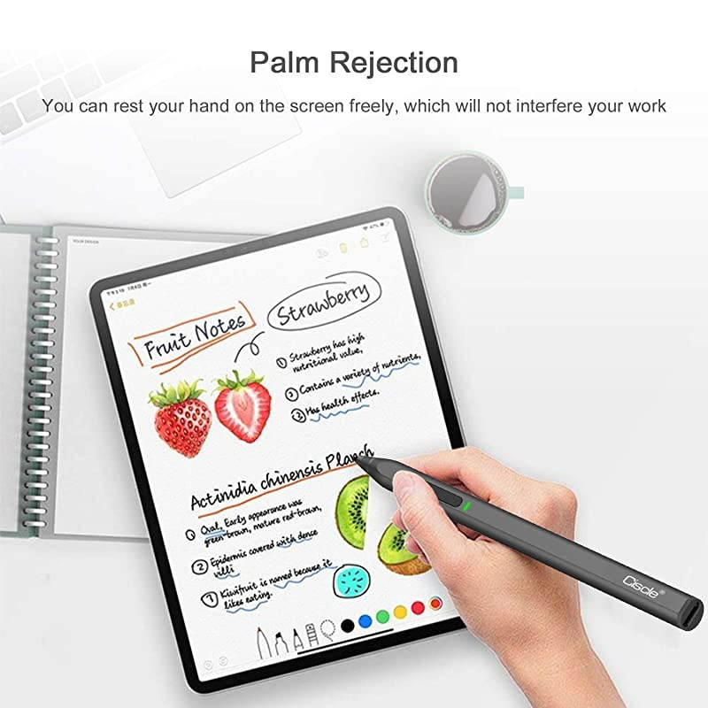 HighEfficiency Charge Digital Stylus Pen with 4096 Levels of Pressure Sensitivity and Palm Rejection Function Tilt Magnetic Attachment Digital Pen Compatible for Surface ProGoBookBlack