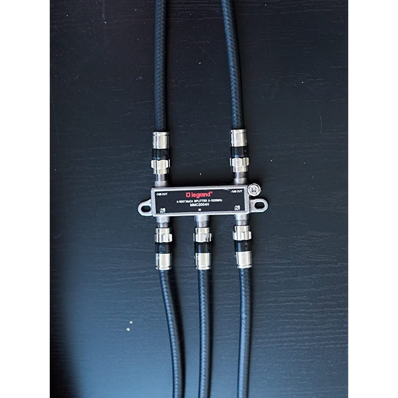 Home Office & Theater, Cable Splitter, Black, Signal Splitter, 4 Way, VM2204V1