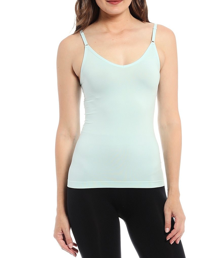 Modern Movement Solid Seamless Scoop Neck Microfiber Camisole