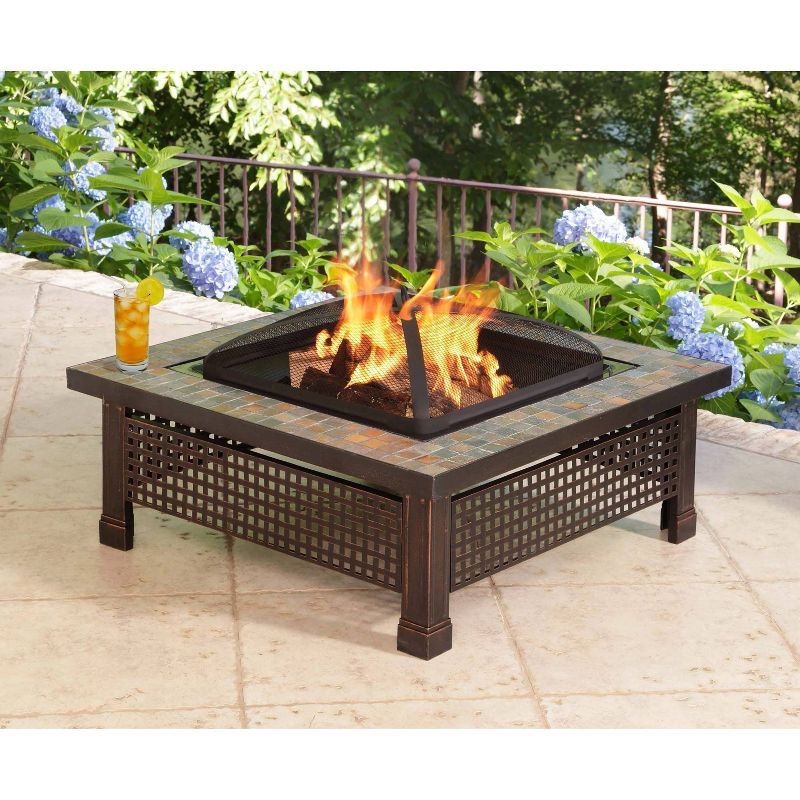 Pleasant Hearth 34" Bradford Slate Fire Pit