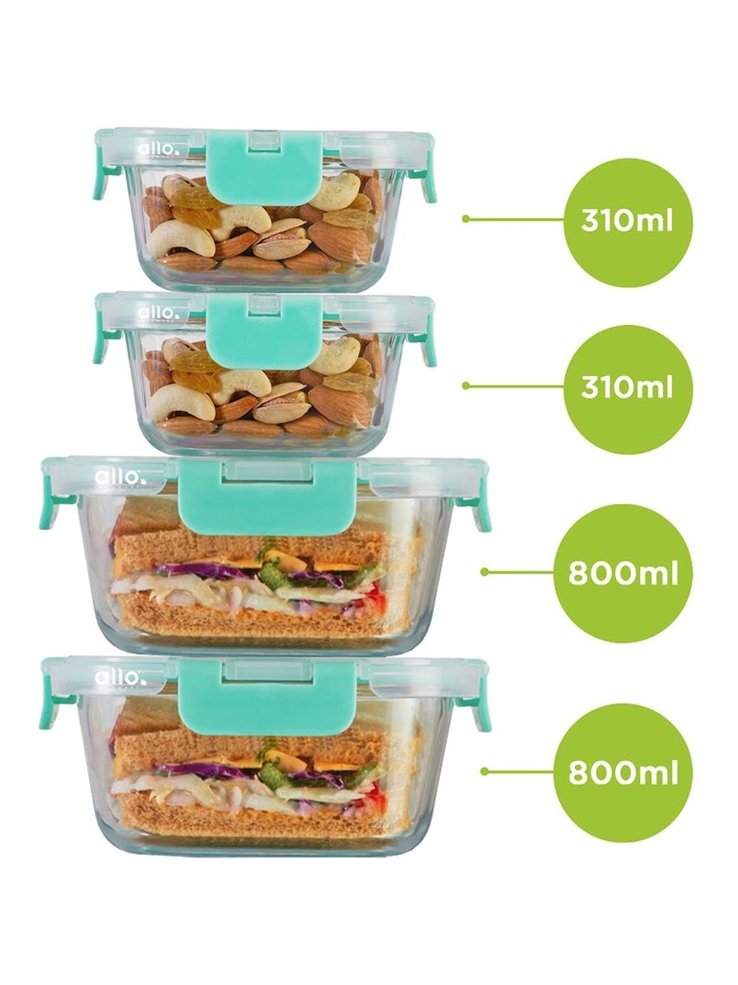 Borosilicate Glass Containers with Lids Microwave Safe Container for Glass Food Storage Containers